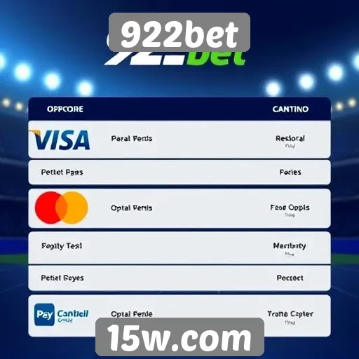 Opções de pagamento disponíveis no 922bet